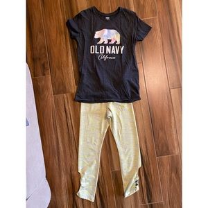 Old Navy active wear set, girls XL 14/16